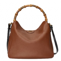 Gucci Women Gucci Diana large shoulder bag brown leather 746245 UAAAY 2548