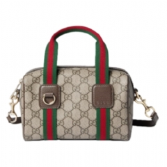 Gucci Women Gucci Mini GG handbag beige and brown GG fabric ‎859975 FACHL 8844