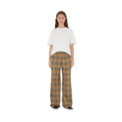 Burberry Women Check Cotton Trousers Archive beige 81118741