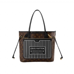 Louis Vuitton Women Neverfull Inside Out MM Monogram Noir M28351