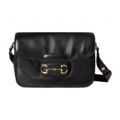 Gucci Women Gucci Horsebit 1955 Aura small shoulder bag black leather 847063 AAEX6 1000