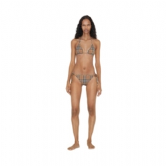 Burberry Women Check Triangle Bikini Archive beige 80090081