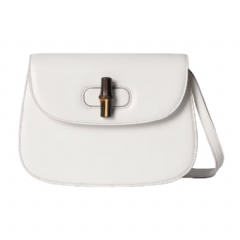 Gucci Women Bamboo mini bag white leather 867162 AAGF1 9250