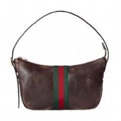 Gucci Women Lunetta small crossbody bag brown hand-treated leather 863406 AAGF6 2049