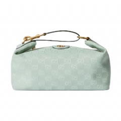 Gucci Women Gucci Vanity medium top handle bag icy blue GG canvas 857799 AAF0Y 1545