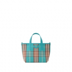 Burberry Women Mini Reversible Bloomsbury Tote Blue/atom blue 81196281