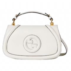 Gucci Women Gucci Blondie medium top handle bag white leather 815714 AAEC2 9050