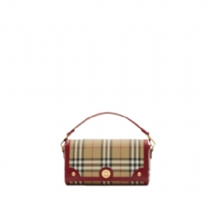Burberry Women Top Handle Note Bag Archive beige/ruby red 81162821