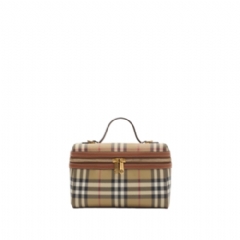 Burberry Women Check Vanity Bag​ Archive beige/briar brown 81205251
