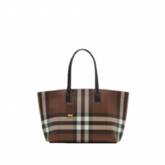 Burberry Women Medium Check Tote Dark birch brown 81122311