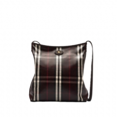 Burberry Women Small Highlands Shoulder Bag Mahogany red 81146361