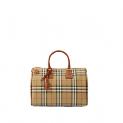 Burberry Women Medium Check Bowling Bag Briar brown 80920851