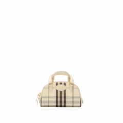 Burberry Women Mini Highlands Bowling Bag​ Light beige 81200131