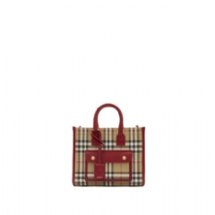 Burberry Women Mini Freya Tote Archive beige/ruby red 81162811