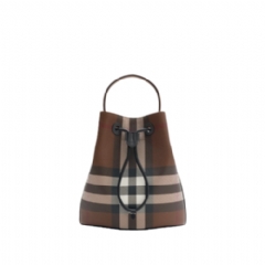 Burberry Women Small Check Bucket Bag Dark birch brown 81122391