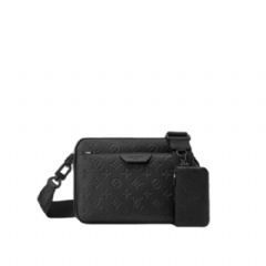 Louis Vuitton Men Trio Messenger Monogram Shadow Black M26713
