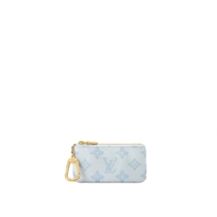 Louis Vuitton Women Key Pouch Other Monogram Canvas Bleu Courrier M27674