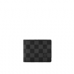 Louis Vuitton Men Slender Wallet Damier Graphite Canvas N40839