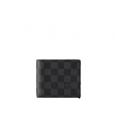 Louis Vuitton Men AMERIGO WALLET Damier Graphite Canvas N60053