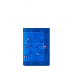 Louis Vuitton Men Passport Cover Monogram Heritage Blue M26795