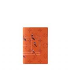Louis Vuitton Men Passport Cover Monogram Heritage Brick Red M14877