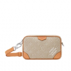 Louis Vuitton Men Trocadéro Wearable Wallet Monogram Heritage Linen M27155