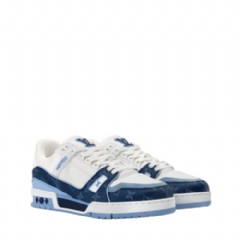 Louis Vuitton Men LV Trainer Sneaker Marine 1AJQLK