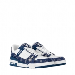 Louis Vuitton Men LV Trainer Sneaker Blue 1A9JGT