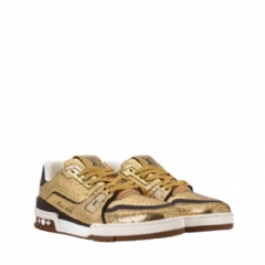 Louis Vuitton Men LV Trainer Sneaker Gold 1AJA04