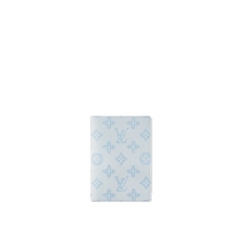 Louis Vuitton Women Passport Cover Other Monogram Canvas Bleu Courrier M27614