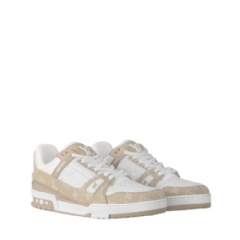 Louis Vuitton Men LV Trainer Sneaker Beige 1AIKMH