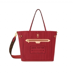 Louis Vuitton Women Neverfull Bandoulière Inside Out MM Sari Red M12708