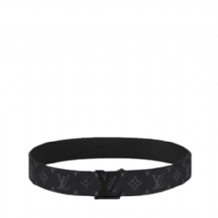 Louis Vuitton Men LV Initiales 40mm Matte Black Belt M4482U