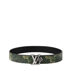 Louis Vuitton Men LV Flower Camoflage 40mm Reversible Belt M4383T