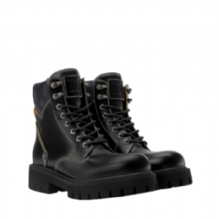 Louis Vuitton Men LV Remix Combat Boot Black 1AIZKK