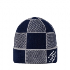 Louis Vuitton Men Damier Heritage Beanie Navy blue M90842