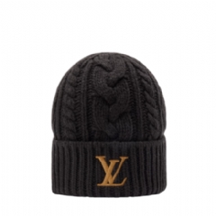 Louis Vuitton Men Only LV Mini Cable Beanie Brown M5257A