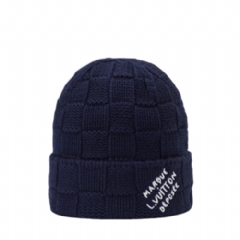 Louis Vuitton Men Damier Snug Beanie Navy M96961
