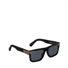 Louis Vuitton Men LV Slide Square Sunglasses Black Z2910U