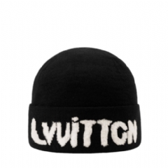 Louis Vuitton Men Monogram Hip Beanie Black M5266A