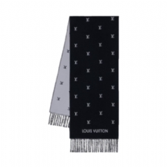 Louis Vuitton Men LV Blason Scarf Black M77269