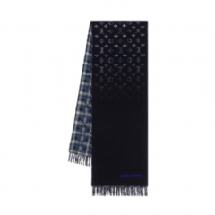 Louis Vuitton Men Monogram Gradient Tartan City Scarf M71348