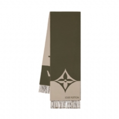 Louis Vuitton Men Graphic Dual Scarf Khaki M77215