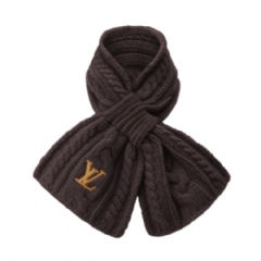 Louis Vuitton Men Only LV Mini Cable Scarf Brown M96756