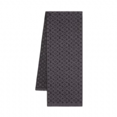 Louis Vuitton Men Monogram Classic scarf Charcoal grey M78526
