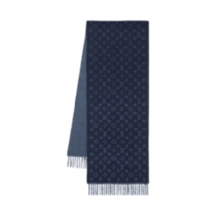 Louis Vuitton Men Monogram Gradient Scarf Navy Blue M70257
