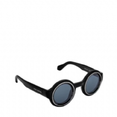 Louis Vuitton Men LV Super Vision Round Sunglasses Black Z3146W