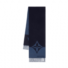 Louis Vuitton Men Graphic Dual Scarf Navy M78399