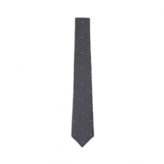Louis Vuitton Men LV Timeless Stripes Tie Anthracite M97759