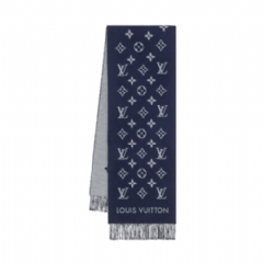Louis Vuitton Men All About Monogram Scarf Navy blue M79130